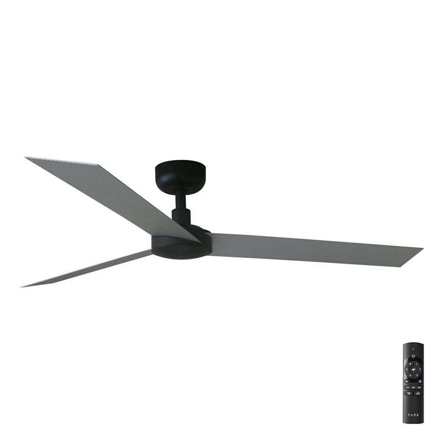 FARO 34286 - Stropni ventilator CRUISER L crna pr. 132 cm + daljinski upravljač