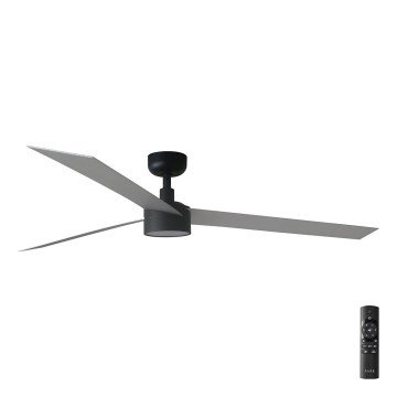 FARO 34287-1TW - LED Prigušivi stropni ventilator CRUISER XL LED/18W/230V 2700/4000/6500K pr. 160 cm crna/siva + daljinski upravljač