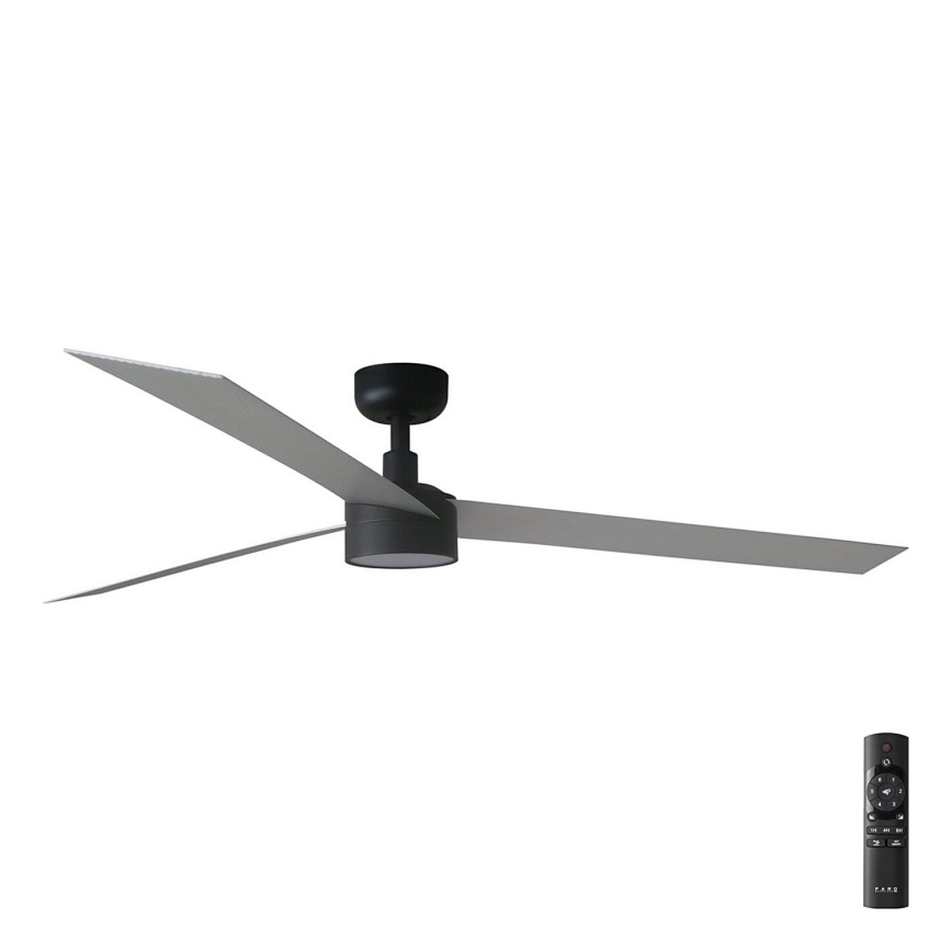 FARO 34287-1TW - LED Prigušivi stropni ventilator CRUISER XL LED/18W/230V 2700/4000/6500K pr. 160 cm crna/siva + daljinski upravljač
