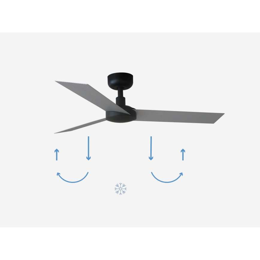 FARO 34287 - Stropni ventilator CRUISER XL crna pr. 160 cm + daljinski upravljač