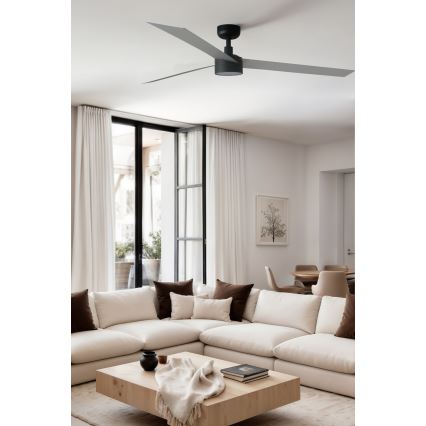 FARO 34287WT1S - LED stropni ventilator s prigušivanjem CRUISER XL LED/18W/230V 2700/3000/4000K promjer 160 cm siva/crna Wi-Fi Tuya + daljinski upravljač