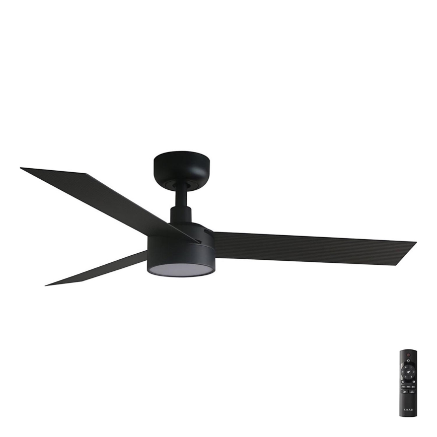 FARO 34289-1TW - LED Prigušivi stropni ventilator CRUISER S LED/18W/230V 2700/4000/6500K pr. 106 cm crna + daljinski upravljač