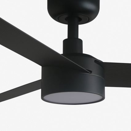 FARO 34289-1TW - LED stropni ventilator CRUISER S s mogućnošću prigušivanja, 18W/230V, 2700/3000/4000K, Ø106 cm, crna + daljinski upravljač