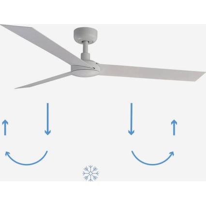 FARO 34290WP - Stropni ventilator CRUISER L bijeli promjer 132 cm SMART + daljinski upravljač