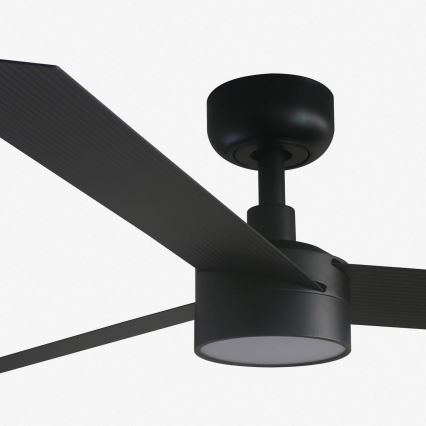 FARO 34291-1TW - LED stropni ventilator CRUISER s mogućnošću prigušivanja LED/20W/230V 2700/3000/4000K Ø 132 cm crni + daljinski upravljač