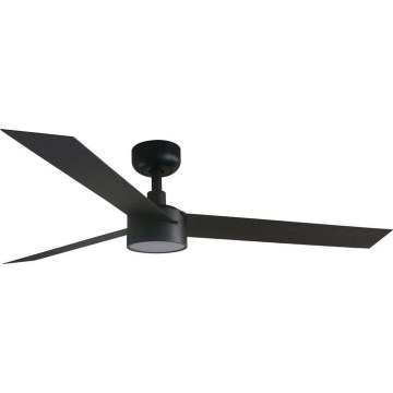 FARO 34291WT1S - LED stropni ventilator s prigušivanjem CRUISER L LED/18W/230V 2700/3000/4000K Ø 132 cm crna Wi‑Fi Tuya + daljinski upravljač