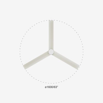 FARO 34292-1TW - LED Prigušivi ventilator CRUISER LED/20W/230V 2700/4000/6500K pr. 160 cm bijela + daljinski upravljač