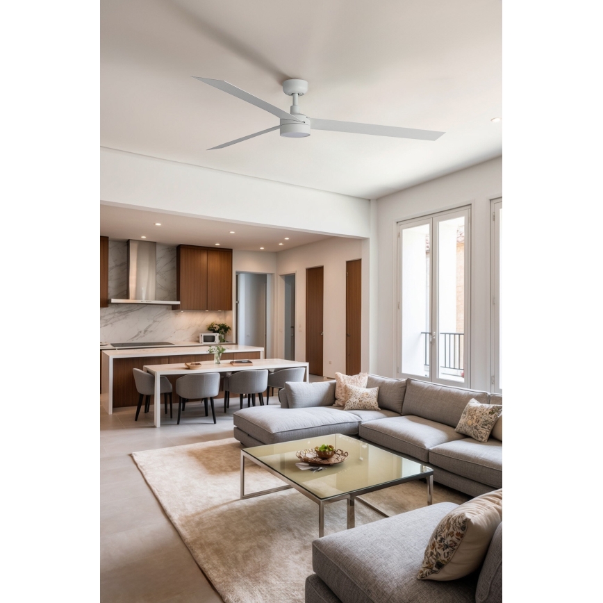 FARO 34292-1TW - LED ventilator CRUISER s mogućnošću prigušivanja LED/20W/230V 2700/3000/4000K Ø160 cm bijeli + daljinski upravljač