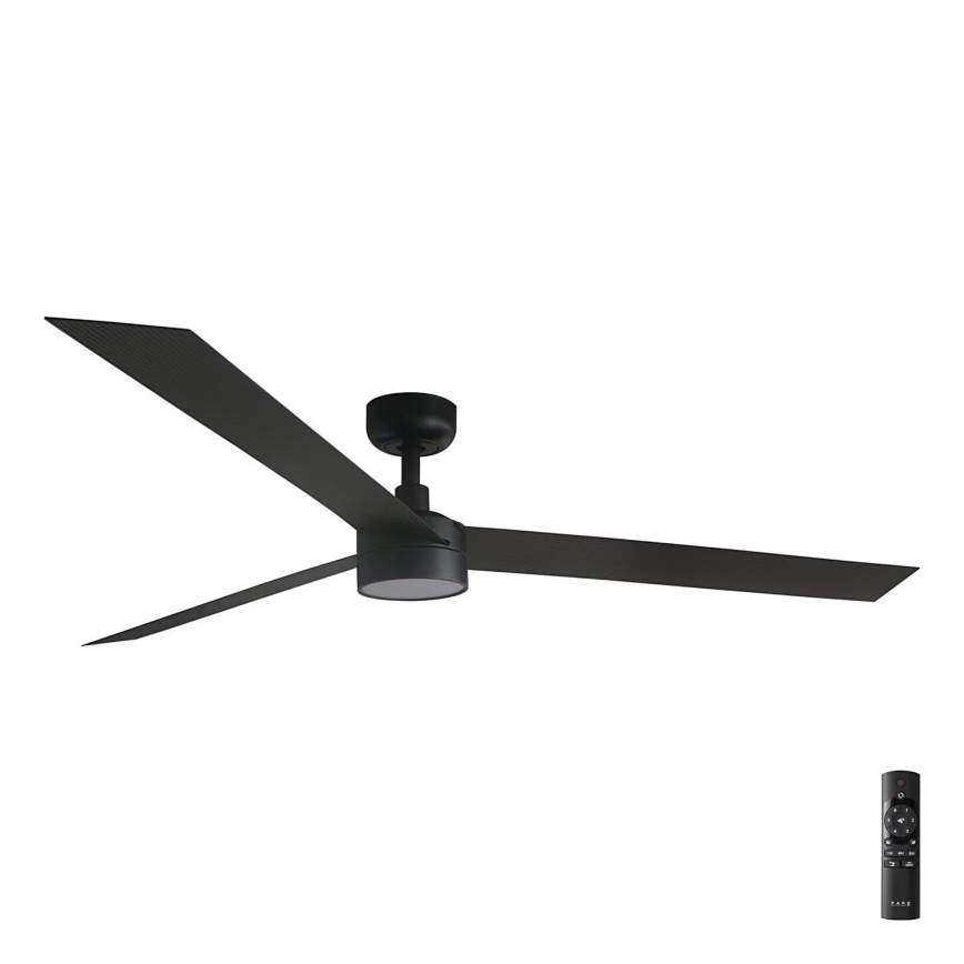 FARO 34293-1TW - LED Prigušivi stropni ventilator CRUISER XL LED/18W/230V 2700/4000/6500K pr. 160 cm crna + daljinski upravljač