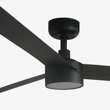 FARO 34293-1TW - LED stropni ventilator s prigušivanjem CRUISER XL LED/18W/230V 2700/3000/4000K Ø 160 cm crni + daljinski upravljač