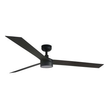 FARO 34293WT1S - LED stropni ventilator s mogućnošću prigušivanja CRUISER XL LED/18W/230V 2700/3000/4000K Ø 160 cm crni Wi-Fi Tuya + daljinski upravljač