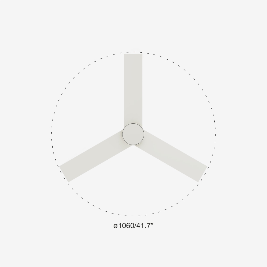 FARO 34295-1TW - LED Prigušivi stropni ventilator RUDDER S LED/18W/230V 2700/4000/6500K pr. 106 cm bijela + daljinski upravljač