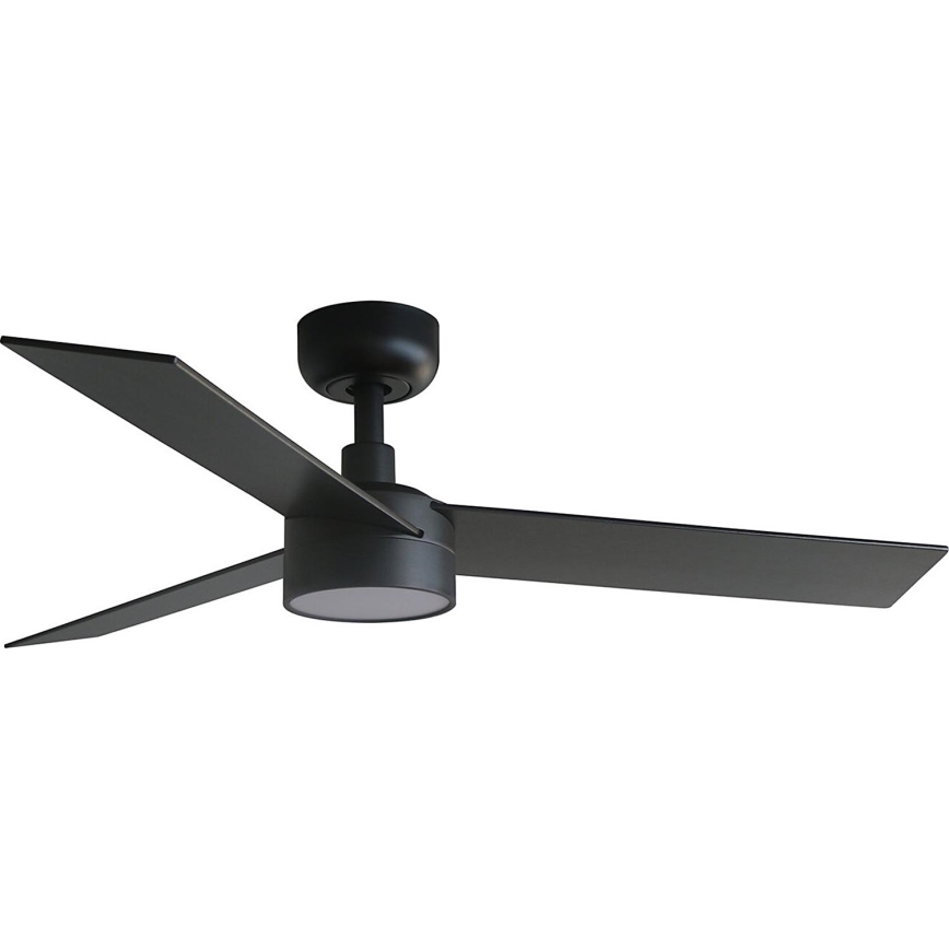 FARO 34296WT-1TW - LED Prigušivi stropni ventilator RUDDER S LED/18W/230V 2700/4350/6000K crna/smeđa pr. 106 cm Wi-Fi Tuya + daljinski upravljač