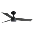 FARO 34296WT1S – RUDDER S stropni ventilator s prigušivom LED rasvjetom, 18 W, 230 V, 2700/3000/4000 K, Ø 106 cm, smeđa/crna, Wi‑Fi Tuya + daljinski upravljač