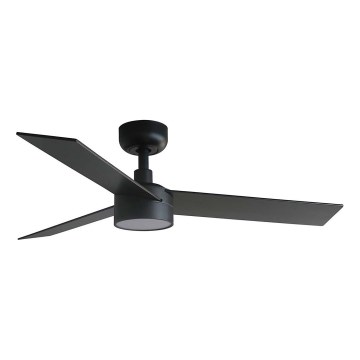 FARO 34296WT1S – RUDDER S stropni ventilator s prigušivom LED rasvjetom, 18 W, 230 V, 2700/3000/4000 K, Ø 106 cm, smeđa/crna, Wi‑Fi Tuya + daljinski upravljač