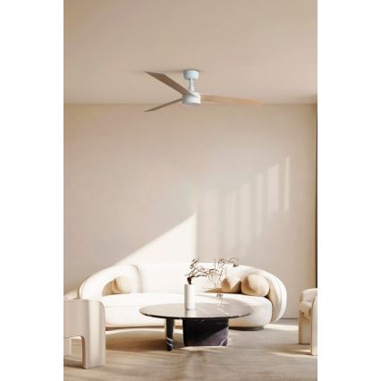 FARO 34297-1TW - LED ventilator s prigušivanjem RUDDER L LED/20W/230V 2700/3000/4000K Ø 132 cm + daljinski upravljač