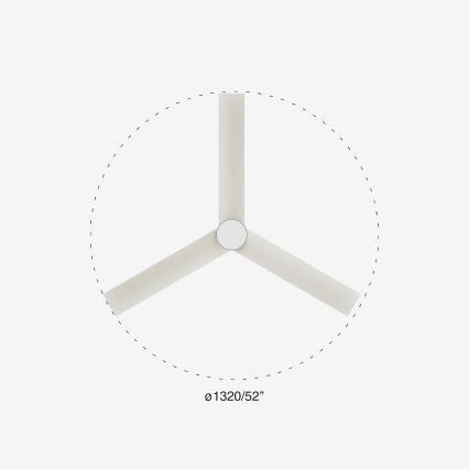 FARO 34297-1TW - LED ventilator s prigušivanjem RUDDER L LED/20W/230V 2700/3000/4000K Ø 132 cm + daljinski upravljač