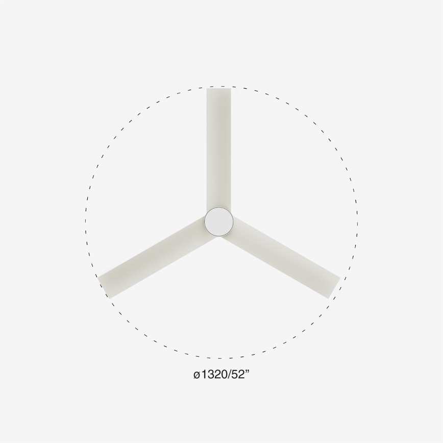 FARO 34297-1TW - LED ventilator s prigušivanjem RUDDER L LED/20W/230V 2700/3000/4000K Ø 132 cm + daljinski upravljač