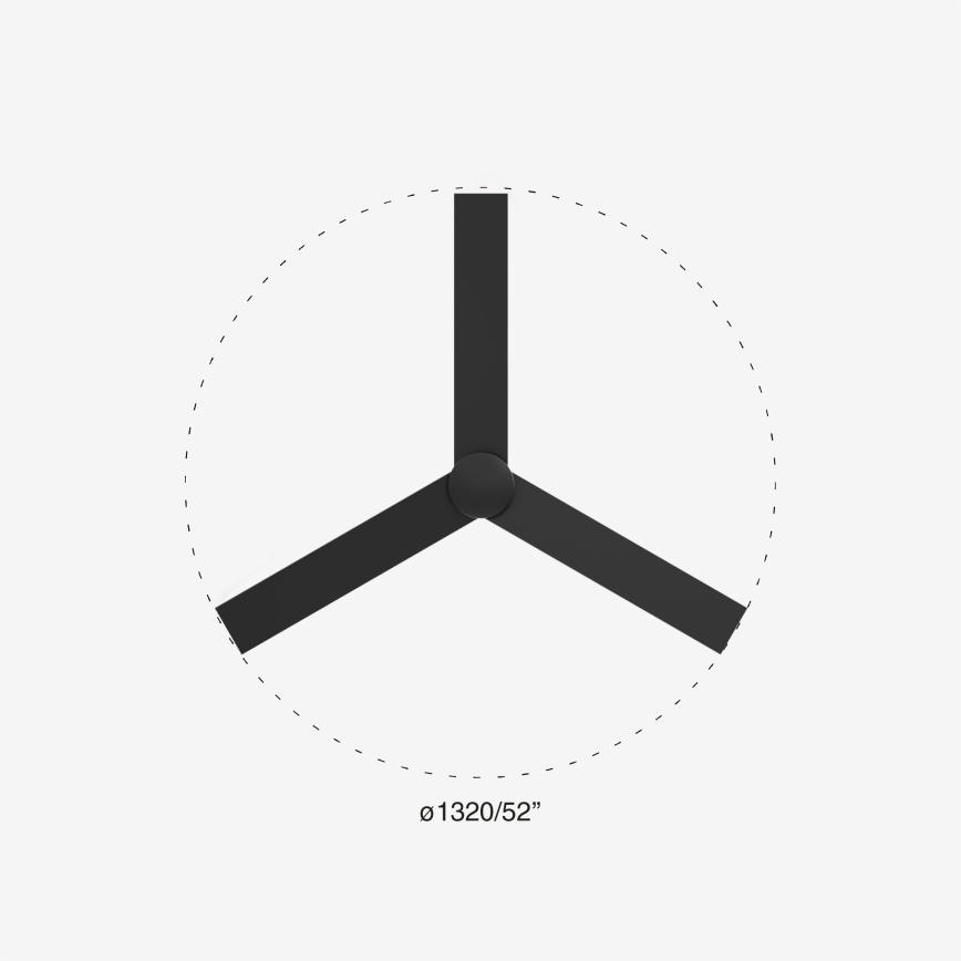 FARO 34298WP - Stropni ventilator RUDDER L crni promjer 132 cm SMART + daljinski upravljač