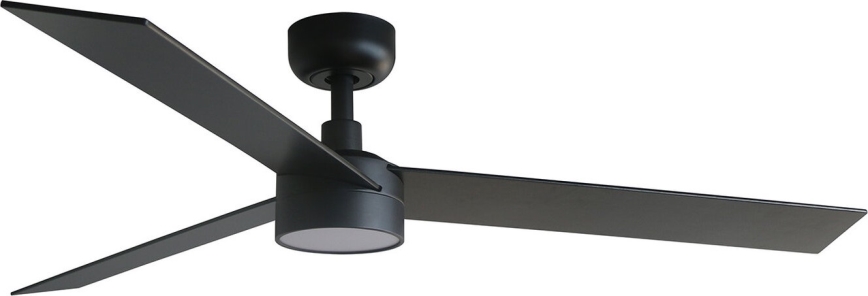 FARO 34298WT-1TW - LED Prigušivi stropni ventilator RUDDER L LED/18W/230V 2700/4350/6000K crna pr. 132 cm Wi-Fi Tuya + daljinski upravljač