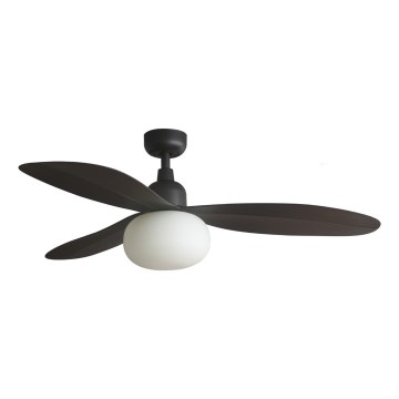 FARO 34301-11L - Stropni ventilator PALMA 1xE27/15W/230V smeđi Ø 129 cm IP44 + daljinsko upravljanje