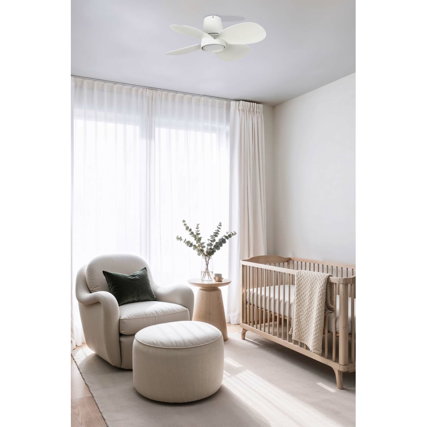 FARO 34315 - LED Prigušivi stropni ventilator KLOVER S LED/20W/230V 2700/4000/6500K bijela pr. 80 cm + daljinski upravljač