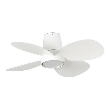 FARO 34315WT - LED Prigušivi stropni ventilator KLOVER TUB S LED/20W/230V 2700/4000/6500K bijela pr. 80 cm Wi-Fi Tuya + daljinski upravljač
