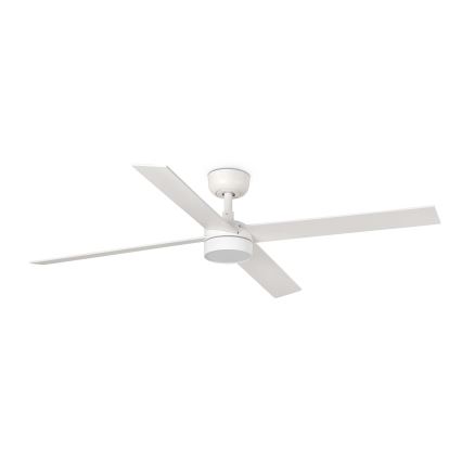 FARO 34355WT-1TW - LED Prigušivi stropni ventilator RUDDER L LED/18W/230V 2700/4350/6000K bijela/bež pr. 132 cm Wi-Fi Tuya + daljinski upravljač