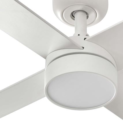 FARO 34355WT-1TW - LED Prigušivi stropni ventilator RUDDER L LED/18W/230V 2700/4350/6000K bijela/bež pr. 132 cm Wi-Fi Tuya + daljinski upravljač
