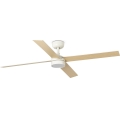 FARO 34355WT-1TW - LED prigušivi stropni ventilator RUDDER L LED/18W/230V 2700/3000/4000K bijela/bež promjer 132 cm Wi-Fi Tuya + daljinski upravljač