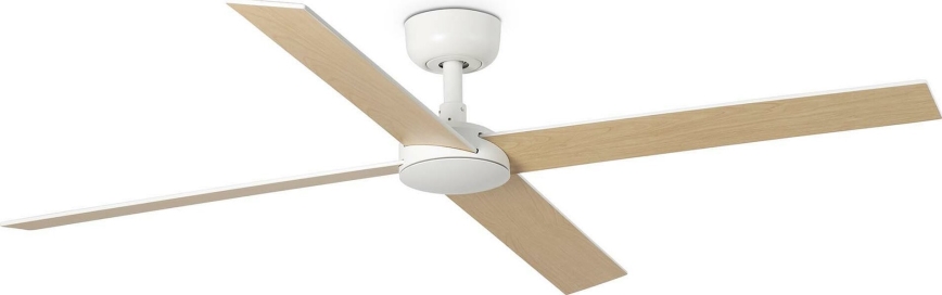 FARO 34355WT - Stropni ventilator RUDDER L bijela/bež pr. 132 cm Wi-Fi Tuya + daljinski upravljač
