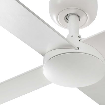 FARO 34355WT - Stropni ventilator RUDDER L bijela/bež pr. 132 cm Wi-Fi Tuya + daljinski upravljač