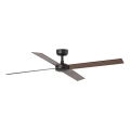 FARO 34356 - Stropni ventilator RUDDER L smeđa/crna pr. 132 cm + daljinski upravljač