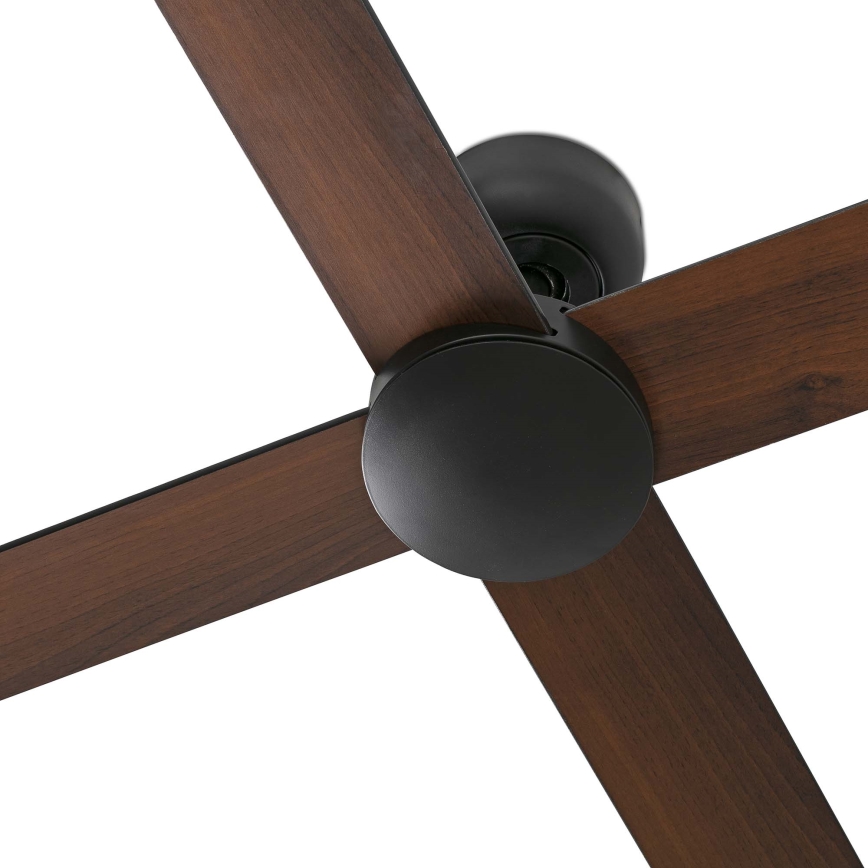 FARO 34356 - Stropni ventilator RUDDER L smeđa/crna pr. 132 cm + daljinski upravljač