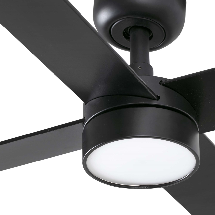 FARO 34356WT-1TW - LED Prigušivi stropni ventilator RUDDER L LED/18W/230V 2700/4350/6000K smeđa/crna pr. 132 cm Wi-Fi Tuya + daljinski upravljač