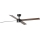 FARO 34356WT-1TW - LED Prigušivi stropni ventilator RUDDER L LED/18W/230V 2700/4350/6000K smeđa/crna pr. 132 cm Wi-Fi Tuya + daljinski upravljač