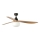 FARO 34360WT-11L - Stropni ventilator OUTWOOD L 1xE27/15W/230V smeđa/crna d. 150 cm Wi-Fi Tuya IP44 + daljinsko upravljanje