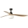 FARO 34360WT-11L - Stropni ventilator OUTWOOD L 1xE27/15W/230V smeđa/crna pr. 150 cm Wi-Fi Tuya IP44 + daljinski upravljač