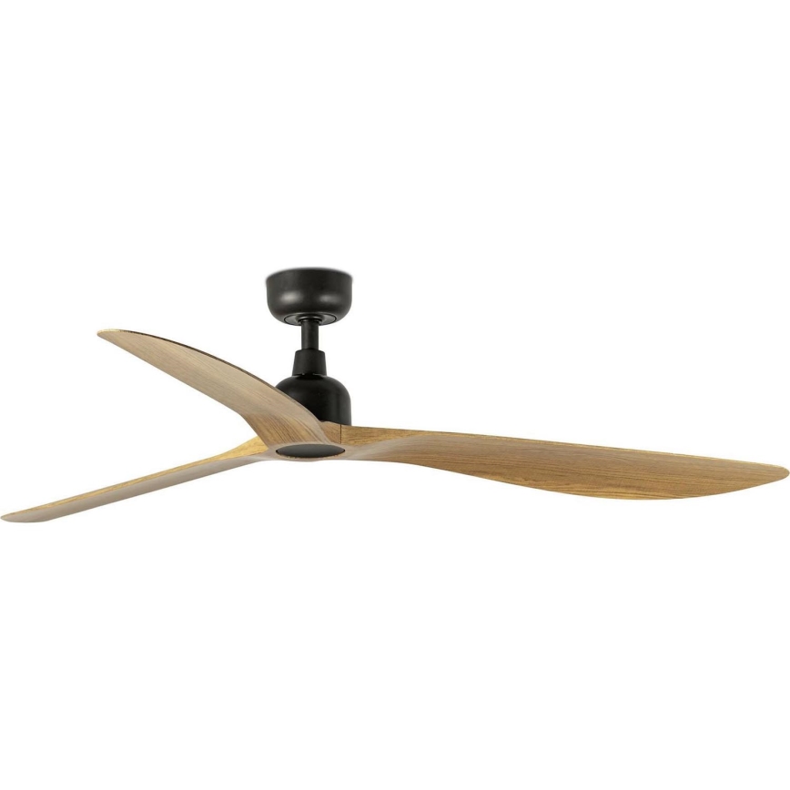 FARO 34360WT - Stropni ventilator OUTWOOD L smeđa/crna pr. 150 cm Wi-Fi Tuya IP44 + daljinski upravljač