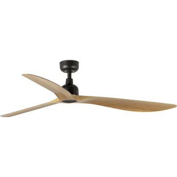 FARO 34360WT - Stropni ventilator OUTWOOD L smeđi/crni pr. 150 cm Wi-Fi Tuya IP44 + daljinsko upravljanje