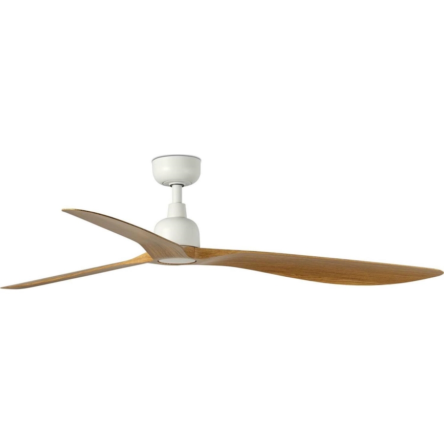 FARO 34361WT - Stropni ventilator OUTWOOD L smeđa/bijela pr. 150 cm Wi-Fi Tuya IP44 + daljinski upravljač