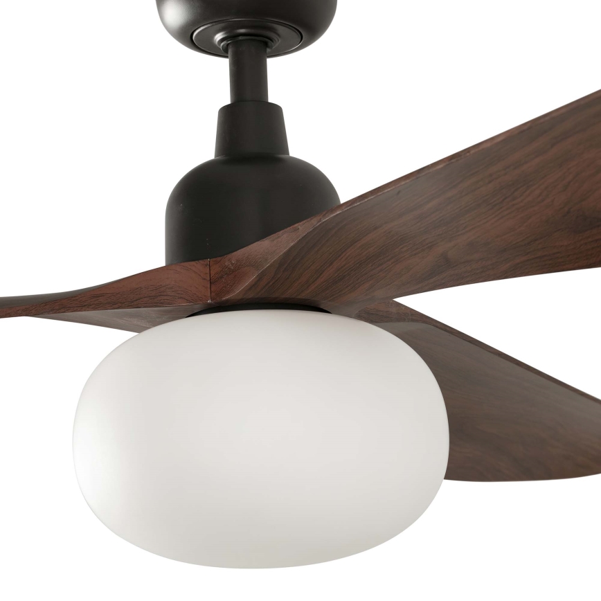 FARO 34362WT-11L - Stropni ventilator OUTWOOD L 1xE27/15W/230V smeđa/crna pr. 150 cm Wi-Fi Tuya IP44 + daljinski upravljač