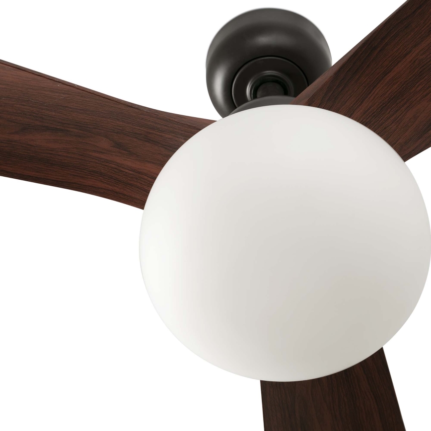 FARO 34362WT-11L - Stropni ventilator OUTWOOD L 1xE27/15W/230V smeđa/crna pr. 150 cm Wi-Fi Tuya IP44 + daljinski upravljač