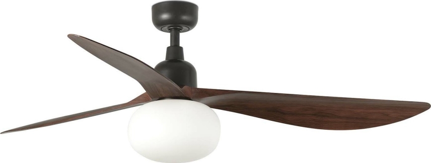 FARO 34362WT-11L - Stropni ventilator OUTWOOD L 1xE27/15W/230V smeđa/crna pr. 150 cm Wi-Fi Tuya IP44 + daljinski upravljač
