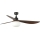 FARO 34362WT-11L - Stropni ventilator OUTWOOD L 1xE27/15W/230V smeđa/crna pr. 150 cm Wi-Fi Tuya IP44 + daljinski upravljač