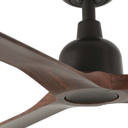 FARO 34362WT - Stropni ventilator OUTWOOD L smeđa/crna pr. 150 cm Wi-Fi Tuya IP44 + daljinski upravljač