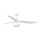 FARO 34363WT-11L - Stropni ventilator OUTWOOD L 1xE27/15W/230V bijela pr. 150 cm Wi-Fi Tuya IP44 + daljinski upravljač
