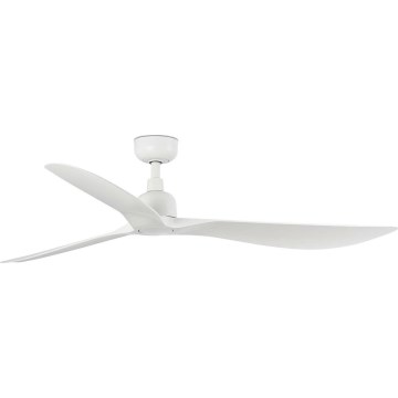 FARO 34363WT - Stropni ventilator OUTWOOD L bijela pr. 150 cm Wi-Fi Tuya IP44 + daljinski upravljač