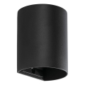 FARO 40523 - Zidna svjetiljka SOLE 1xGU10/8W/230V crna okrugli