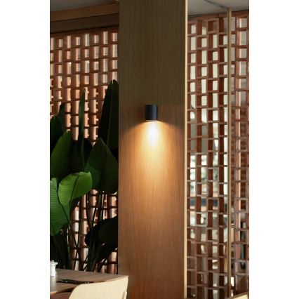 FARO 40523 - Zidna svjetiljka SOLE 1xGU10/8W/230V crna okrugli